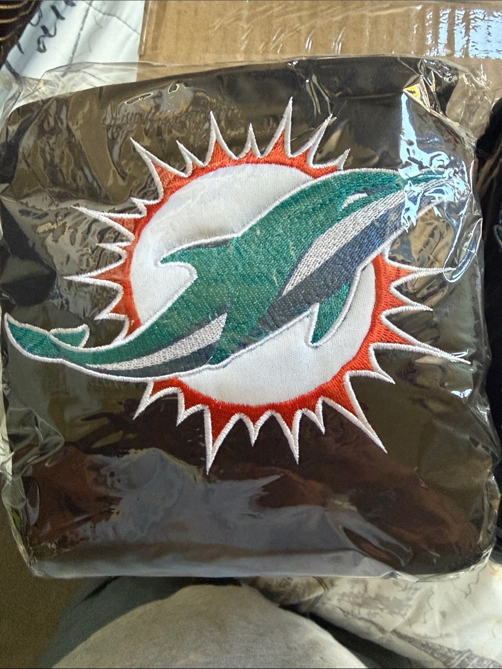 NFL Miami Dolphins Black Seat Cover - Official Team Car Seat Protector